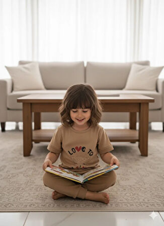 ÇOCUK BEJ PİJAMA TAKIMI