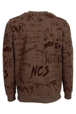 Erkek Baskılı Bisiklet Yaka Relaxed Fit 3 Iplik Pamuk Karışımlı Sweatshirt NCS JEANS 1615