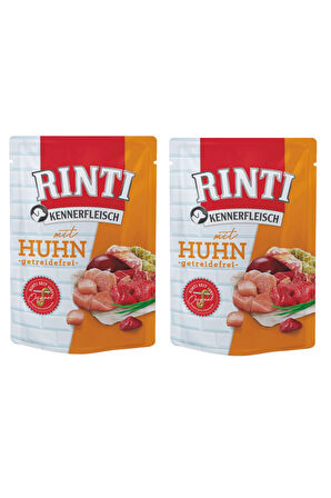Rinti Pouch Tavuklu Köpek Yaş Mama 400 Gr. X 2 Adet
