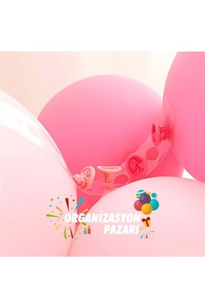 Balon Seti Fırtına Mavisi-Zeytin-DEniz Kumu-Lila 60 Lı Balon Zinciri Seti