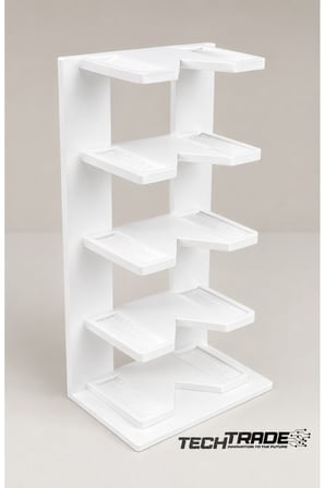 1:64 Ölçek Model Araç Sergileme Standı 5 Araçlık Beyaz