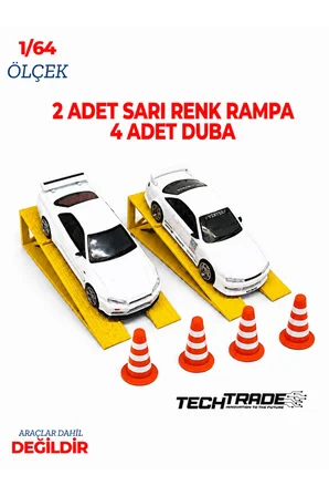 1/64 Ölçek Diorama 2 Adet Sarı Rampa + 4 Adet Duba