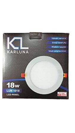 18W SIVA ALTI YUVARLAK LED PANEL BEYAZ