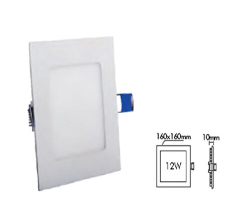 12W SIVA ALTI KARE LED PANEL BEYAZ 6000K