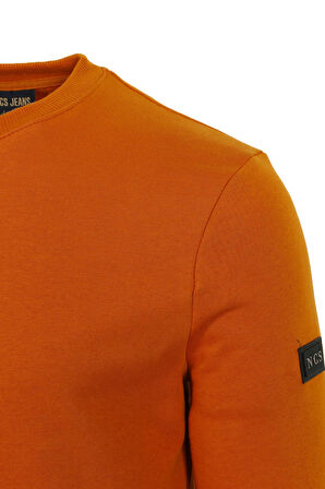 Hardal Erkek Sweatshirt Bisiklet Yaka 3 İplik Yıkamalı Slim Fit Sweatshirt NCS JEANS 1617