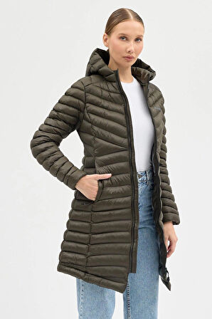 COLUMBİA OMNI HEAT TERMAL HAKİ DAR KESİM KADIN KABAN