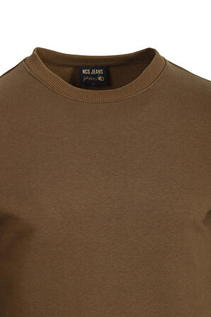 Vizon Erkek Sweatshirt Bisiklet Yaka 3 İplik Yıkamalı Slim Fit Sweatshirt NCS JEANS 1617