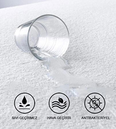 AY Home Micro Fit 100 x 200 Su Geçirmez Alez Beyaz