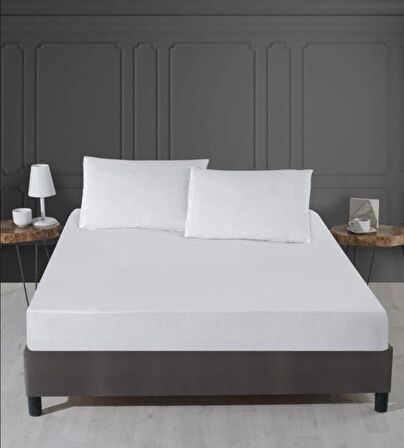 AY Home 10 Farklı Ebat 90 x 190 Su Geçirmez Alez Beyaz