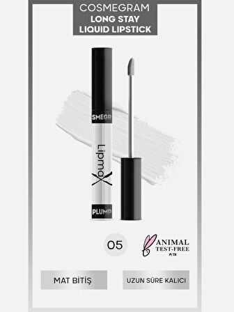 LIPMAX DOLGUNLAŞTIRICI LİKİT MAT RUJ NO5 ŞEFFAF