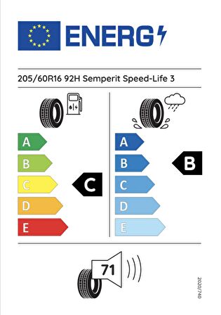 Semperit 205/60R16 92H Speedlıfe-3 C-B-71 Yaz Oto Lastiği (Üretim Yılı: 2024)