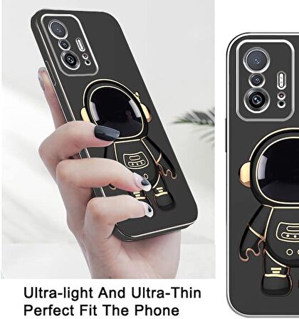Gpack Xiaomi Mi 11T 5G Kılıf Kamera Korumalı Astronot Desenli Standlı Silikon