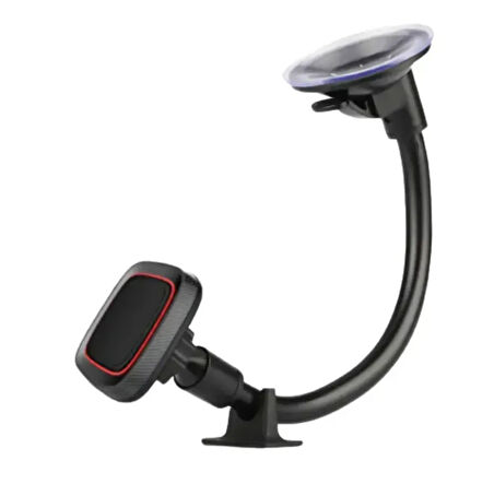 Güçlü Vantuzlu Mıknatıslı Uzun Kollu Araç Telefon Tutucu ((360° TASARIM + anti-sabitleyici tabanı))