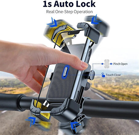 İphone,Samsung Uyumlu Gidon telefon tutucu bisiklet Bebek arabası-scooter-Koşu bandı-Telefon tutucu