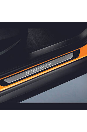 DACİA SANDERO STEPWAY 2013-2019 MODELLER OLD KROM KAPI EŞİĞİ 4 PARÇA PASLANMAZ ÇELİK