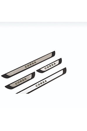 OPEL CORSA E 2015-2019 MODELLER ARASI KROM KAPI EŞİĞİ 4 PARÇA PASLANMAZ ÇELİK