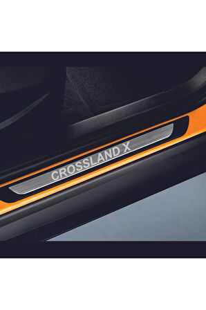 OPEL CROSSLAND X OLD KROM KAPI EŞİĞİ 4 PARÇA PASLANMAZ ÇELİK
