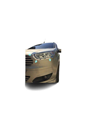 FORD COURİER 2014 VE ÜZERİ MODELLER KROM FAR KAŞI 2 PARÇA PASLANMAZ ÇELİK
