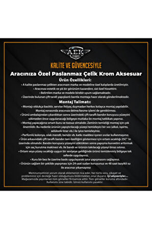 Fiat Doblo 2000-2010 Model Arası Krom Depo Kapağı Paslanmaz Çelik