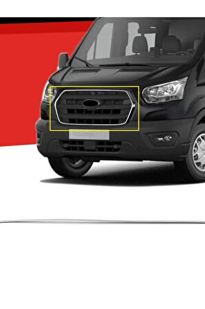 FORD TRANSİT 2019 VE ÜZERİ MODELLER KROM ÖN PANJUR ÇERÇEVESİ ETRAFI 4 PARÇA PASLANMAZ ÇELİK
