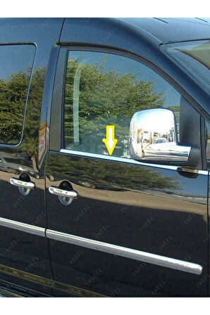 VW CADDY 2003-2014 MODEL ARASI KROM CAM ÇITASI 4 PARÇA PASLANMAZ ÇELİK