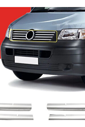 VW TRANSPORTER T-5 2003-2010 MODEL ARASI KROM ÖN PANJUR 8 PARÇA PASLANMAZ ÇELİK