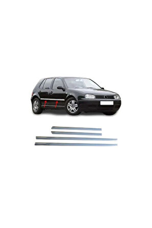 VW GOLF-4 1998-2004 MODEL ARASI KROM YAN KAPI ÇITASI 4 PARÇA PASLANMAZ ÇELİK