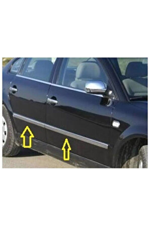 VW PASSAT 3B 1998-2004 MODEL ARASI KROM YAN KAPI ÇITASI 4 PARÇA PASLANMAZ ÇELİK
