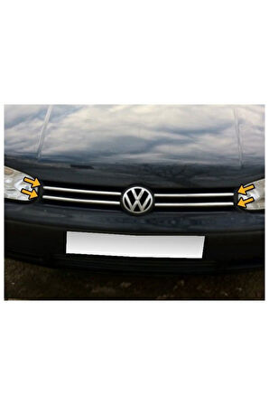 VW GOLF-4 1998-2004 MODEL ARASI KROM ÖN PANJUR 4 PARÇA PASLANMAZ ÇELİK
