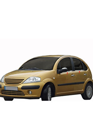 CİTROEN C-3 2002-2009 MODELLER ARASI KROM CAM ÇITASI 4 PARÇA PASLANMAZ ÇELİK