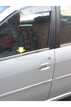 DACİA LOGAN 2005-2017 MODELLER ARASI KROM CAM ÇITASI 4 PARÇA PASLANMAZ ÇELİK