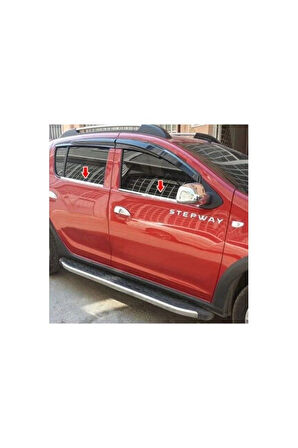 DACİA SANDERO STEPWAY 2013-2019 MODELLER ARASI KROM CAM ÇITASI 4 PARÇA PASLANMAZ ÇELİK