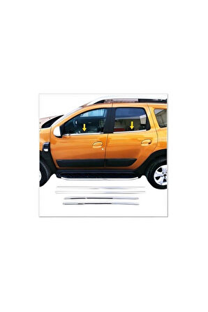 DACİA DUSTER 2018 -2024 MODELLER ARASI KROM CAM ÇITASI 4 PARÇA PASLANMAZ ÇELİK