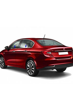 FİAT EGEA SEDAN 2015-2024 MODELLER ARASI KROM CAM ÇITASI 4 PARÇA PASLANMAZ ÇELİK