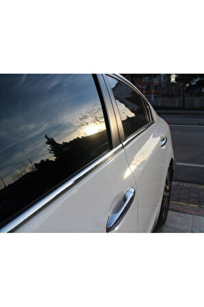 Honda Cıvıc Fb7 2012-2015 Modeller Arası Krom Cam Çıtası 4 Parça Paslanmaz Çelik