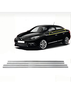 RENAULT FLUENCE 2010-2016 MODELLER ARASI KROM CAM ÇITASI 4 PARÇA PASLANMAZ ÇELİK