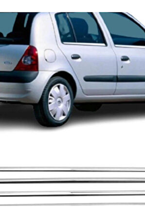 RENAULT CLİO 2 HB 1999-2005 MODELLER ARASI KROM CAM ÇITASI 4 PARÇA PASLANMAZ ÇELİK