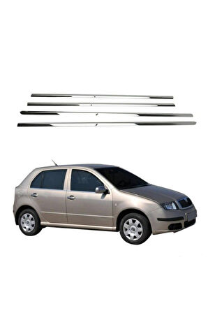 SKODA FABİA 2000-2007 MODELLER ARASI KROM CAM ÇITASI 4 PARÇA PASLANMAZ ÇELİK