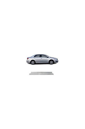 TOYOTA COROLLA 2007-2013 MODELLER ARASI KROM CAM ÇITASI 4 PARÇA PASLANMAZ ÇELİK