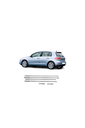 Vw Golf-6 2010-2012 Modeller Arası Krom Cam Çıtası 4 Parça Paslanmaz Çelik