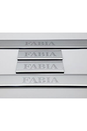SKODA FABİA 2000-2007 MODELLER ARASI KROM KAPI EŞİĞİ 4 PARÇA PASLANMAZ ÇELİK
