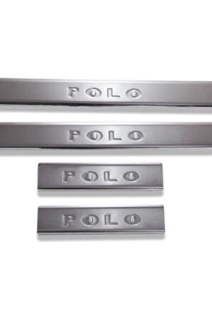 VW POLO IV 2002-2009 MODELLER ARASI KROM KAPI EŞİĞİ 4 PARÇA PASLANMAZ ÇELİK