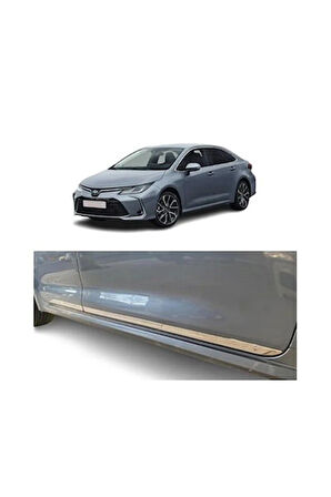 TOYOTA COROLLA 2019 VE ÜZERİ MODELLER KROM YAN KAPI ÇITASI 4 PARÇA PASLANMAZ ÇELİK