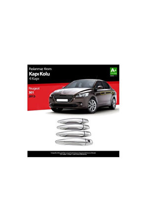 CİTROEN C ELYSEE 2012-2019 MODELLER ARASI KROM KAPI KOLU 4 KAPI PASLANMAZ ÇELİK