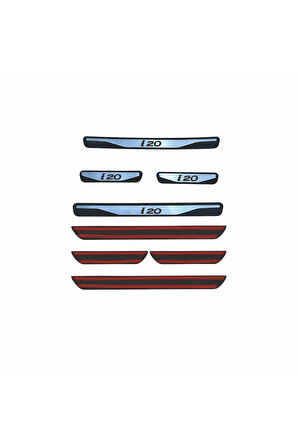 İ-20 KAPI EŞİĞİ 2018 VE ÜZERİ NEW KROM KAPI EŞİĞİ 4 PARÇA PASLANMAZ ÇELİK