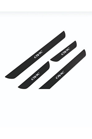 HONDA 2012-14 CİVİC OLD KARBON KAPI EŞİĞİ 4 PARÇA KROM YAZILI