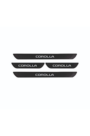 TOYOTA 2019+ COROLLA OLD KARBON KAPI EŞİĞİ 4 PARÇA KROM YAZILI
