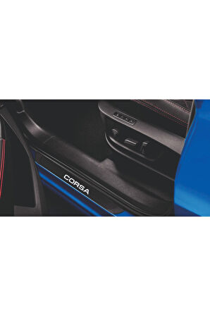 OPEL 2006-2015 CORSA D OLD KARBON KAPI EŞİĞİ 4 PARÇA KROM YAZILI