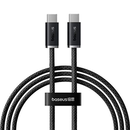 Baseus Süper Dayanıklı 1 Metre 100W Type C To Type C Şarj Kablosu, E-Marker Çipli, Akım Isı Korumalı