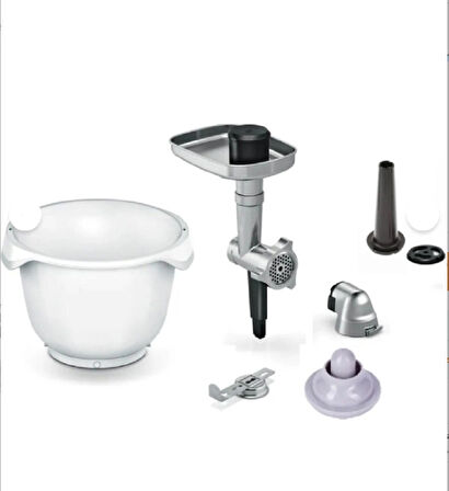 Bosch Optimum Mum 9Ve8 Uyumlu Mutfak makinesi Kıyma Çekme Pasta Sosis Içli Köfte Aparatı